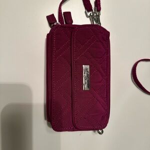 Vera Bradley Pink Quilted Crossbody Bag Fushcia